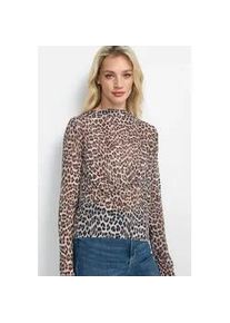 Langarmshirt RICHROYAL, Damen, Gr. S, braun (caffee latte), Single Jersey, Obermaterial: 94% Polyester, 6% Elasthan, U-Boot-Ausschnitt, geschnittene Kante, Shirts Langarmshirt, Mit U-Boot-Ausschnitt