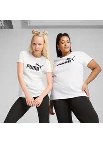 T-Shirt Puma "ESS NO. 1 LOGO TEE", Damen, Gr. XL, wei&szlig; (Puma wei&szlig;), Jersey, Obermaterial: 100% Baumwolle, bedruckt, regular fit normal, Rundhals, Shirts T-Shirt, regul&auml;re Passform, Kurzarm, f&uuml;r sportlichen Look im Alltag