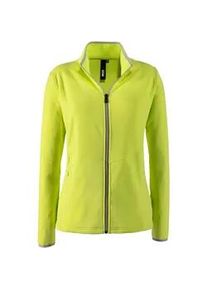 Fleecejacke DEPROC ACTIVE "DECORAH II WOMEN", Damen, Gr. 40/42 (M), gr&uuml;n (limette), 100% Polyester, tailliert, gerader Abschluss, Jacken Fleecejacke, weiche Fleecejacke in traditioneller Optik