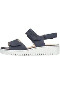 Waldl&auml;ufer Sandale WALDL&Auml;UFER "K-VALERIE", Damen, Gr. 5 (38), blau (dunkelblau), Nubukleder, unifarben, Schuhe Sandale, Sommerschuh, Sandalette in Extraweite K f&uuml;r den kr&auml;ftigen Fu&szlig;