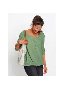 Fledermausshirt Inspirationen "Shirt", Damen, Gr. 54, gr&uuml;n (eucalyptus), 95% Viskose, 5% Elasthan, unifarben, Rundhals, Shirts Fledermausshirt