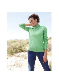 Rollkragenpullover Casual Looks "Pullover", Damen, Gr. 46, gr&uuml;n (apfel), 100% Baumwolle, Pullover Rollkragenpullover