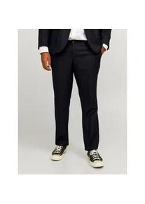 Jack & Jones PlusSize Anzughose "JPRSOLARIS TROUSER NOOS PLS", Herren, Gr. 62, N-Gr, schwarz, Web, Obermaterial: 59% Polyester, 24% Wolle, 16% Viskose, 1% Elasthan, JACK & JONES PLUSSIZE, unifarben, slim fit normal, Hosen Anzughose
