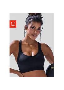 Sport-BH Lascana ACTIVE, Damen, Gr. 70, Cup D, schwarz, Microtouch, Obermaterial: 76% Polyamid, 24% Elasthan, BHs Sport-BH, mit integrierten Schalen im Cup