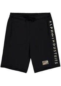 Shorts Alpha Industries "Camo Jogger Shorts", Herren, Gr. L, Normalgr&ouml;&szlig;en, schwarz, Obermaterial: 80% Baumwolle, 20% Polyester, Hosen Shorts