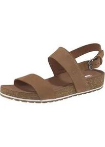 Sandale Timberland "Malibu Waves 2Band Sandal", Damen, Gr. 38, braun, Leder, Schuhe Sandale