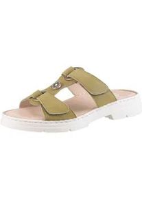 Pantolette Ara "LA PALMA", Damen, Gr. 40, gr&uuml;n (kiwi), Veloursleder, unifarben, Schuhe Pantolette, Sandale, Klettschuh in Schuhweite G (= weit)