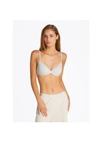 Push-up-BH "WIRELESS PUSH UP BRA", Damen, Gr. M (38), N-Gr, grau (warm ice grau), Jersey, Obermaterial: 90% Baumwolle, 10% Elasthan, Tommy Hilfiger UNDERWEAR, meliert, k&ouml;rpernah, BHs Push-up-BH, mit Logoschriftz&uuml;gen an den Kanten