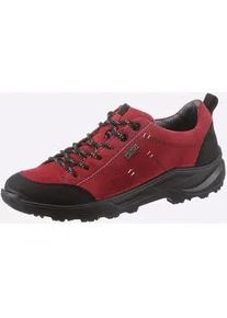 Schn&uuml;rschuh Jomos, Damen, Gr. 39, rot, Veloursleder, Schuhe Schn&uuml;rschuh