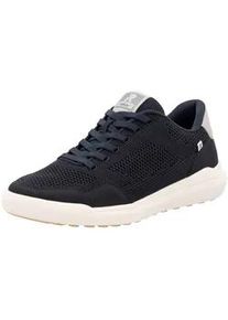 Sneaker Rieker SPORT "Chester", Herren, Gr. 43, blau (dunkelblau, wei&szlig;), Lederimitat, Textil, Schuhe Sneaker, Schn&uuml;rschuh, Halbschuh, Freizeischuh mit angesagter Laufsohle