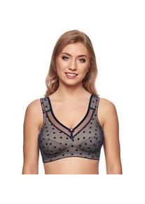 B&uuml;gelloser BH SuSa "Prints", Damen, Gr. 11,5, Cup C, blau (deep ocean), Single Jersey, Obermaterial: 57% Baumwolle, 38% Polyamid, 5% Elasthan, gepunktet, bequem, BHs, gen&auml;hte Cups, gepunktet, Baumwollmix, elastisch, Komforttr&auml;ger