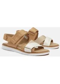 Sandale Timberland "ADLEY SHORE BACKSTRAP SANDAL", Damen, Gr. 40, beige (md beige sue), Leder, Synthetik, Schuhe Sandale