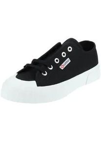 Sneaker Superga "Superga Sneaker Textil", Damen, Gr. 44, schwarz (schwarz, wei&szlig;), Textil, Schuhe Sneaker