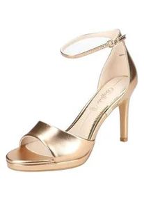 High-Heel-Sandalette Buffalo "Buffalo Sandalen Lederimitat", Damen, Gr. 40, beige (champagne), Lederimitat, Schuhe