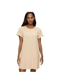 Nachthemd Triumph "Nightdresses NDK X", Damen, Gr. 48, N-Gr, beige (creamy dream), Jersey, Obermaterial: 100% Baumwolle. Besatz: 97% Baumwolle, 3% Elasthan, unifarben, bequem kniefrei, Rundhals, Kleider Nachthemd, weich, atmungsaktiv, gerippter Rundhalsausschnitt, Kurzarm