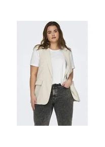 Kurzarmshirt Only CARMAKOMA "CARMOSTER S/S FOLD UP TOP JRS NOOS", Damen, Gr. XL, wei&szlig;, Jersey, Obermaterial: 63% Polyester, 33% Viskose, 4% Elasthan, unifarben, regular fit normal, Rundhals, mit Umschlag, Shirts, Materialmix, regular fit