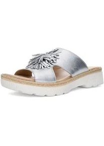 Pantolette Ara "Ara Pantoletten Leder", Damen, Gr. 42, silber, Leder, Schuhe Pantolette