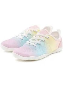 Sneaker Vivance "Schn&uuml;rhalbschuh", Damen, Gr. 42, bunt (rose, gelb, blau), Obermaterial: 50% Lederimitat, 50% Textilmaterial. Decksohle: 100% Textilmaterial. Futter: 100% Textilmaterial. Laufsohle: 100% Synthetik, mehrfarbig, Basic, Schuhe Sneaker, mit leichter Sohle und modischem Farbverlauf VEGAN