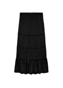 V&eacute;ro Moda Maxirock VERO MODA "VMJUNE HW ANKLE SKIRT JRS GA", Damen, Gr. XS (34), schwarz, Obermaterial: 82% Polyester, 14% Leinen, 4% Elasthan, unifarben, regular fit kn&ouml;chellang, R&ouml;cke Maxirock