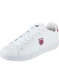 Sneaker K-Swiss "COURT SHIELD II", Herren, Gr. 43, wei&szlig;, peacoat, mars rot, Leder, Schuhe Sneaker