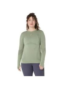Laufshirt asics "ROAD SEAMLESS LS TOP", Damen, Gr. XL, gr&uuml;n (monument blau, whisper gr&uuml;n), Obermaterial: 65% Polyamid, 35% Polyester, Shirts Laufshirt