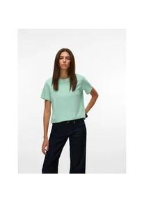 V&eacute;ro Moda Kurzarmshirt VERO MODA "VMPAULINA SS T-SHIRT GA JRS NOOS", Damen, Gr. M, gr&uuml;n (birds egg gr&uuml;n), Jersey, Obermaterial: 100% Baumwolle, unifarben, normal, Rundhals, Shirts, Baumwolle, regular fit