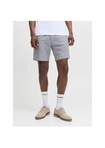 Jack & Jones Chinoshorts JACK & JONES "JPSTACE SUMMER SHORT SRT SN", Herren, Gr. M, N-Gr, blau (faded denim detail:melange), Web, Obermaterial: 74% Baumwolle, 26% Leinen, meliert, regular fit kniefrei, Hosen Chinoshorts, mit praktischen Taschen