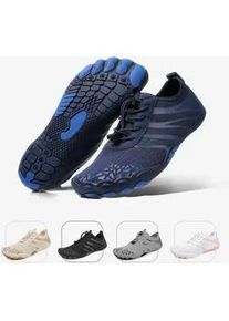 Barfu&szlig;schuh DOTALES "Flowstep Barfu&szlig;schuhe Damen & Herren, Flowstep Barfu&szlig;schuhe", Damen, Gr. 45, Normalschaft, blau (dunkelblau, schwarz), Synthetik, Textil, Schuhe Barfu&szlig;schuh Schn&uuml;rschuh, Minimalschuhe