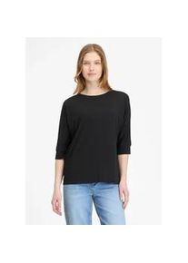Langarmshirt Ragwear "SHIMONA", Damen, Gr. M (38), schwarz, Jersey, Obermaterial: 50% Baumwolle, 50% Polyester, unifarben, regular fit normal, Rundhals, Shirts Langarmshirt