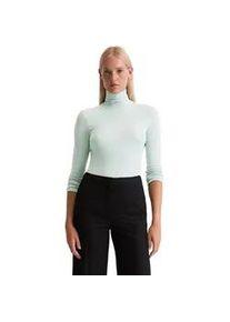 Marc O'Polo Langarmshirt MARC O'POLO "aus TENCELTM Modal", Damen, Gr. XL, silber (silbery blau), Obermaterial: 95% Modal, 5% Elasthan, unifarben, Basic, slim fit, Shirts Langarmshirt