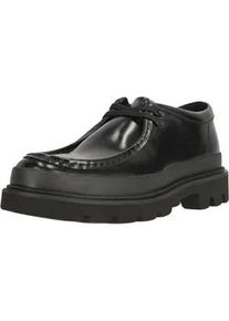 Schn&uuml;rschuh Clarks "Badell Seam", Herren, Gr. 43, schwarz, Leder, Schuhe Schn&uuml;rschuh, mit extra leichter Chunky-Sohle