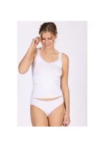 Achseltop Nina von C. "Simply", Damen, Gr. 42, N-Gr, wei&szlig;, Obermaterial: 48% Baumwolle, 47% Modal, 5% Elasthan, bequem, Rundhals, Unterhemden, basic, weich, elastisch, bequem, eng, mit Spitze, Rundhalsausschnitt