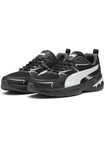 Sneaker Puma "Milenio Tech 2000 Sneakers Erwachsene", Damen, Gr. 37,5, schwarz-wei&szlig; (schwarz, wei&szlig; silber metallic), Obermaterial: Synthetik, Textil; Futter: Textil; Innensohle: Textil; Laufsohle: Gummi, Schuhe Sneaker