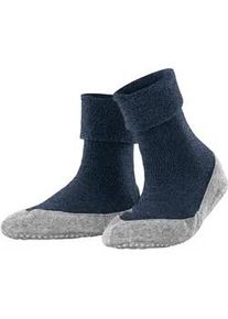 Haussocken Falke "Cosyshoe", Damen, Gr. 39-40, blau (marine meliert), Polyamid, Schurwolle, unifarben, normal, Socken, mit Merinowolle & rutschhemmender Sohle