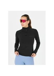 Strickpullover Endurance "Chrissie", Damen, Gr. 42, schwarz, 89% Polyamid, 11% Elasthan, unifarben, normal, ohne Ausschnitt, Pullover Strickpullover, mit elastischer Passform