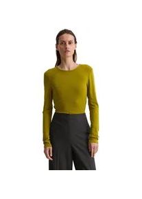 Marc O'Polo Langarmshirt MARC O'POLO "aus TENCELTM Modal", Damen, Gr. S, bright pea, Obermaterial: 95% Modal, 5% Elasthan, unifarben, Basic, slim fit, Rundhals, Shirts Langarmshirt