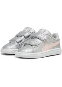 Sneaker Puma "SMASH 3.0 GLITZ GLAM V INF", Damen, Gr. 23, rosa (glacial gray, frosty pink), Synthetik, unifarben, Schuhe Sneaker, mit Klettverschluss, mit SOFTFOAM+ D&auml;mpfung, aus Synthetik