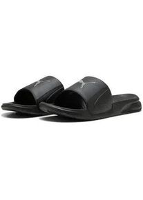 Badesandale Puma "SOFTRIDE TEAMCAT", Herren, Gr. 40,5, schwarz (Puma schwarz, cast iron), Synthetik, Schuhe, ohne Verschluss, mit leicht profilierter Synthetik-Laufsohle