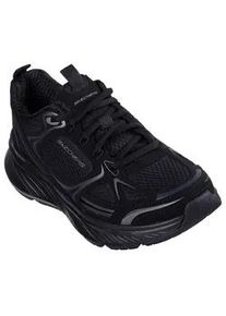 Sneaker Skechers "EDGERIDE-SILVER ECLIPSE", Damen, Gr. 39, schwarz, Lederimitat, Mesh, unifarben, Schuhe Sneaker, Retro Sneaker, Schn&uuml;rschuh, Sportschuh mit Metallic-Bes&auml;tzen