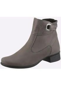 Stiefelette Casual Looks, Damen, Gr. 39, grau, Nubukleder, Rindsleder, Veloursleder, Schuhe Stiefelette