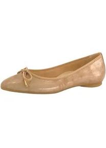 Ballerina Paul Green "Paul Green Ballerinas Leder", Damen, Gr. 39, beige (champagne), Leder, Schuhe Ballerina