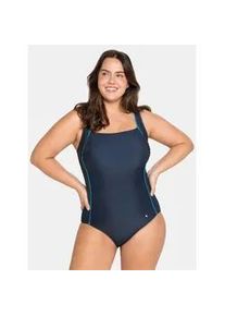 Badeanzug sheego, Damen, Gr. 52, Cup B, blau (nachtblau), Elasthan, Polyamid, Badeanz&uuml;ge Badeanzug