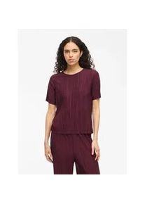 Kurzarmshirt Vila "VIPLISA O-NECK S/S TOP - NOOS", Damen, Gr. S, lila (fig), Jersey, Obermaterial: 65% Polyester, 35% Viskose, unifarben, regular fit normal, Rundhals, Shirts