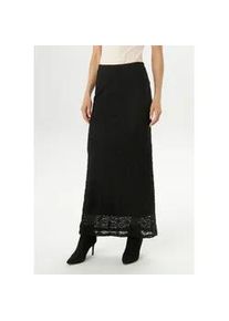 Maxirock Aniston SELECTED, Damen, Gr. 34, schwarz, Spitze, Obermaterial: 95% Polyester, 5% Elasthan. Futter: 100% Polyester, gebl&uuml;mt, unifarben, eng kn&ouml;chelfrei, R&ouml;cke Maxirock, mit elastischer, floraler Spitze