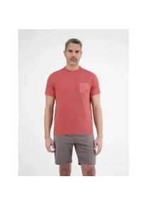 T-Shirt Lerros "T-Shirt mit Brusttasche", Damen, Gr. XL, rot (earth rot), 100% Baumwolle, Rundhals, Shirts T-Shirt