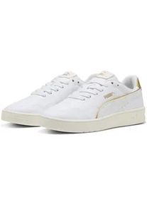 Sneaker Puma "COURT LALLY DAYINIGHT", Damen, Gr. 39, wei&szlig; (Puma wei&szlig;, Puma wei&szlig;, Puma gold), Synthetik, Schuhe Sneaker