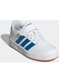 Sneaker Adidas SPORTSWEAR "BREAKNET 3.0 KIDS", Damen, Gr. 34, wei&szlig; (cloud wei&szlig;, bright royal, cloud wei&szlig;), Synthetik, Schuhe Sneaker, f&uuml;r Kinder & Jugendliche