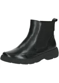 Stiefelette Caprice "Caprice Stiefelette Leder/Textil", Damen, Gr. 38, schwarz, Leder, Textil, Schuhe Stiefelette