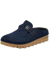 Clog Rieker, Damen, Gr. 43, blau, Textil, Schuhe Clog, Sabot, Hausschuh, Casual-Clog, Plateausohle, zum Schlupfen