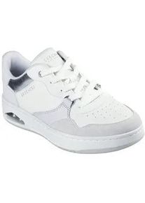 Sneaker Skechers "UNO CTL", Damen, Gr. 38, wei&szlig;, Lederimitat, Veloursleder, Schuhe Sneaker, Retro Sneaker, Schn&uuml;rschuh mit Materialmix